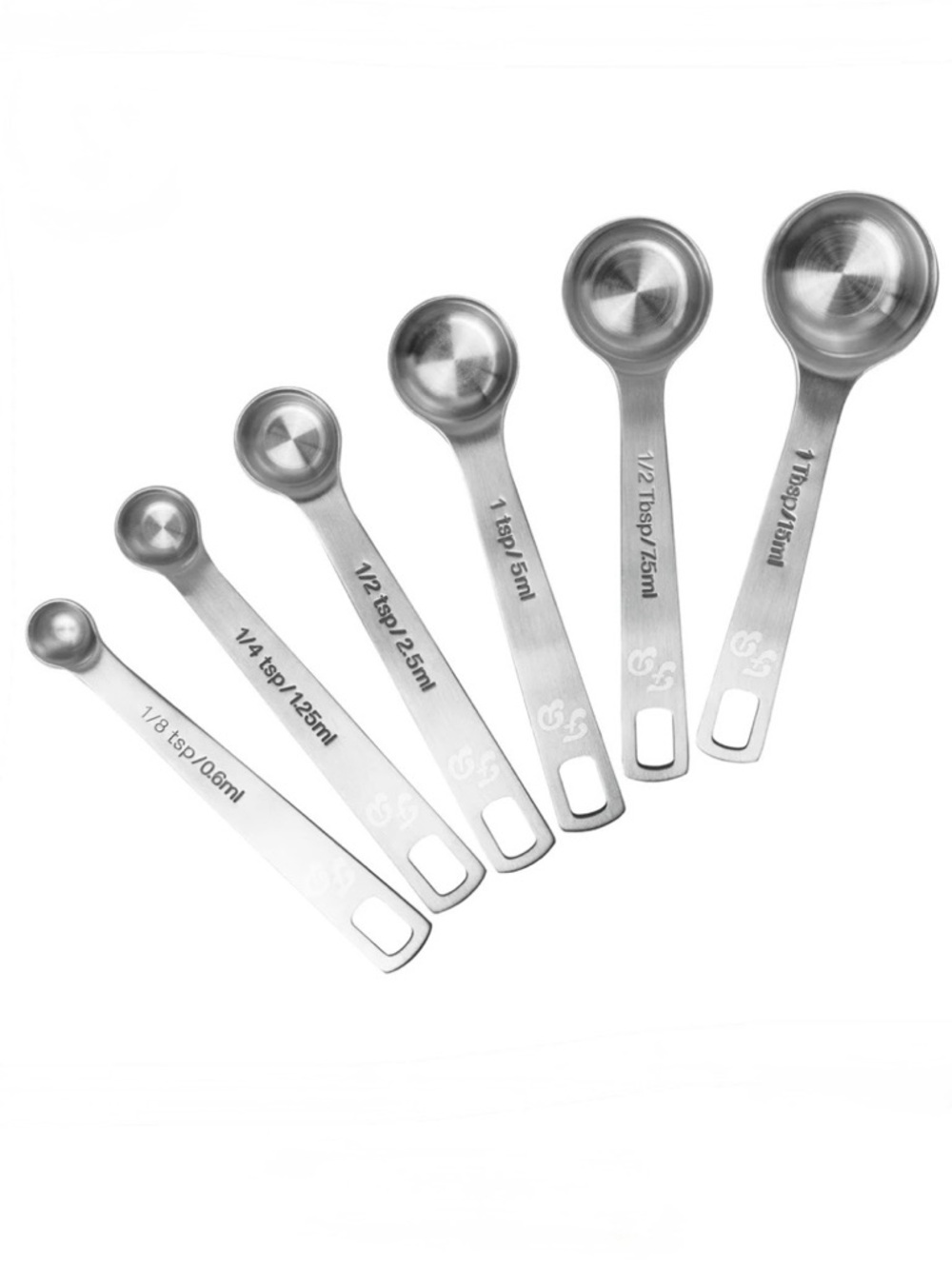 New! Fat Daddio’s PROSERIES Bakeware Stainless Steel Measuring Spoons, Set of 6